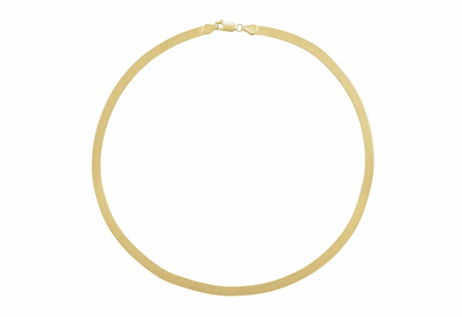 14K Solid Gold Herringbone Chain